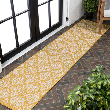 Amora Traditional Mediterranean Tile Design Indoor/Outdoor Area Rug